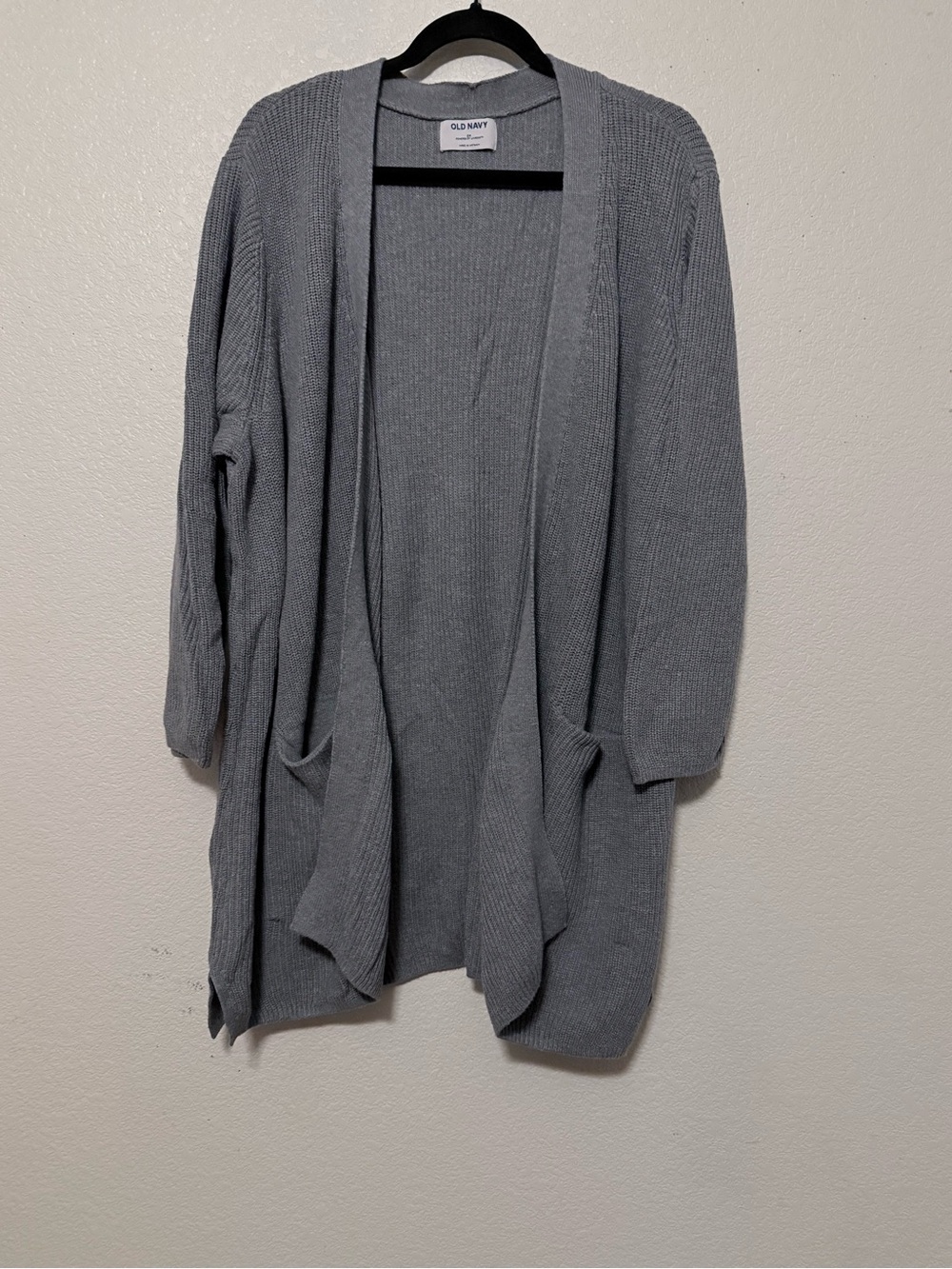 Old Navy Light Gray Open-Front Cozy Cardigan 0278